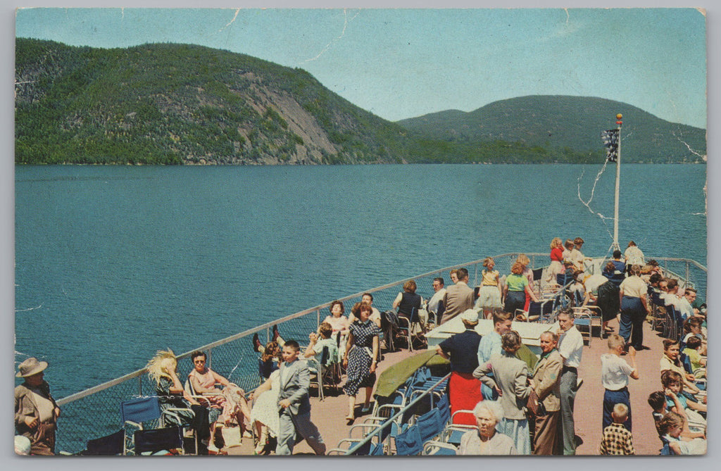 Rodgers Slide On Lake George, Rodgers Rock State Park, Vintage Post Card.