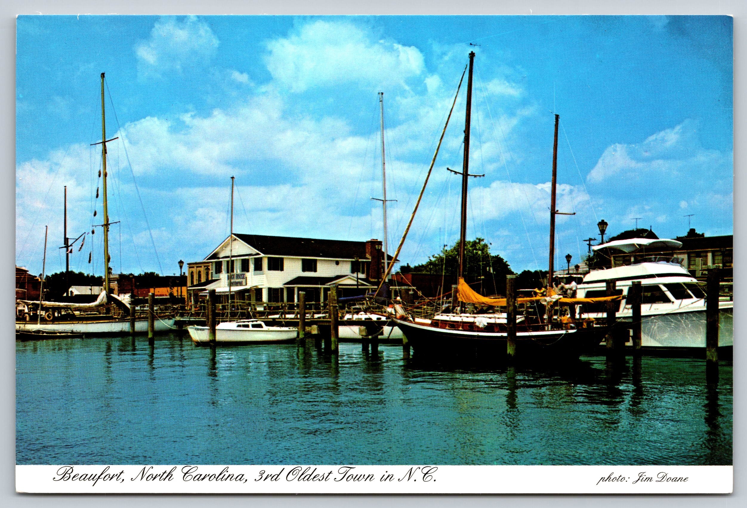 Beaufort, North Carolina, Boating, Vintage Post Card