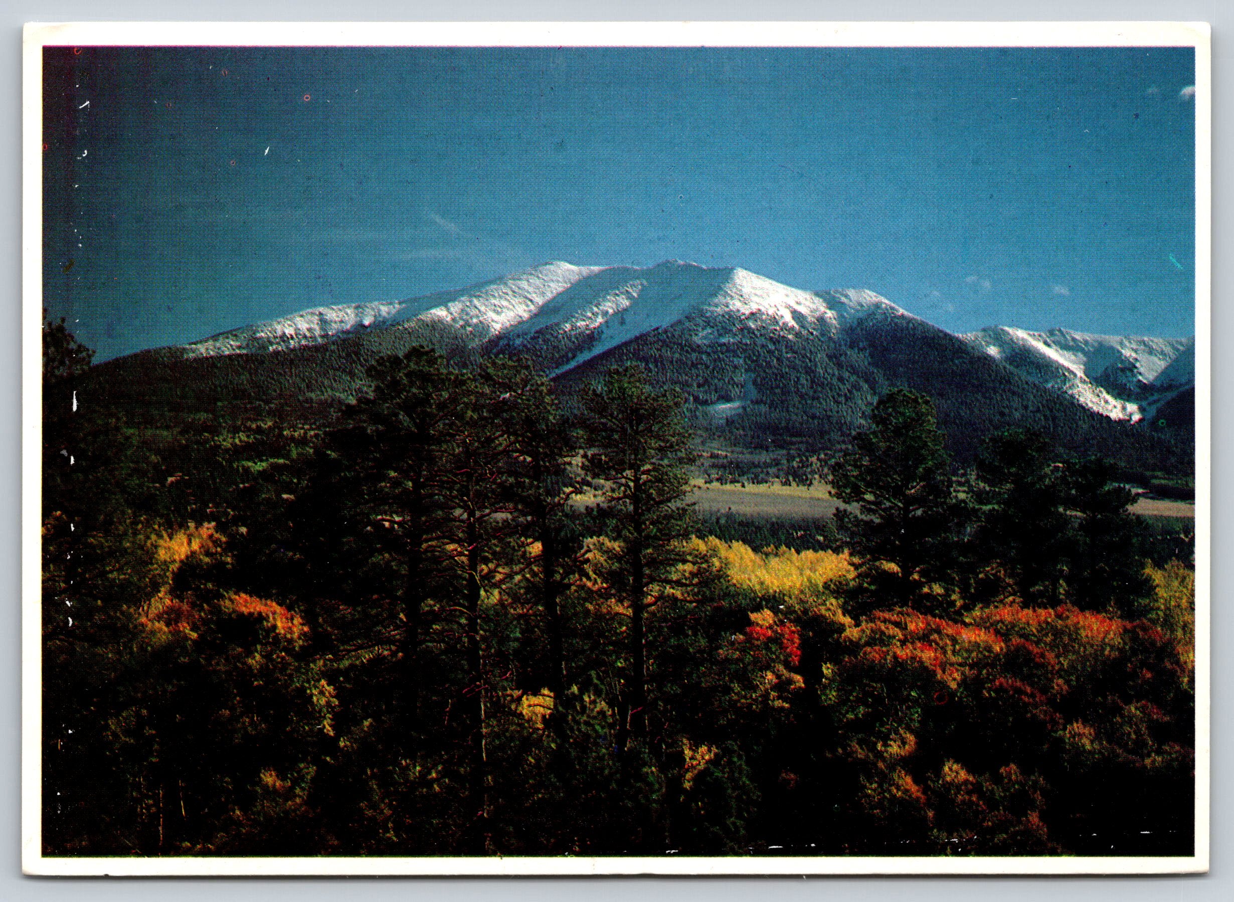 Snow On San Francisco Mountains, Vintage Post Card