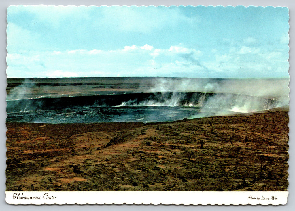 Halemaumau Crater, Islands Of Hawaii, Vintage Post Card