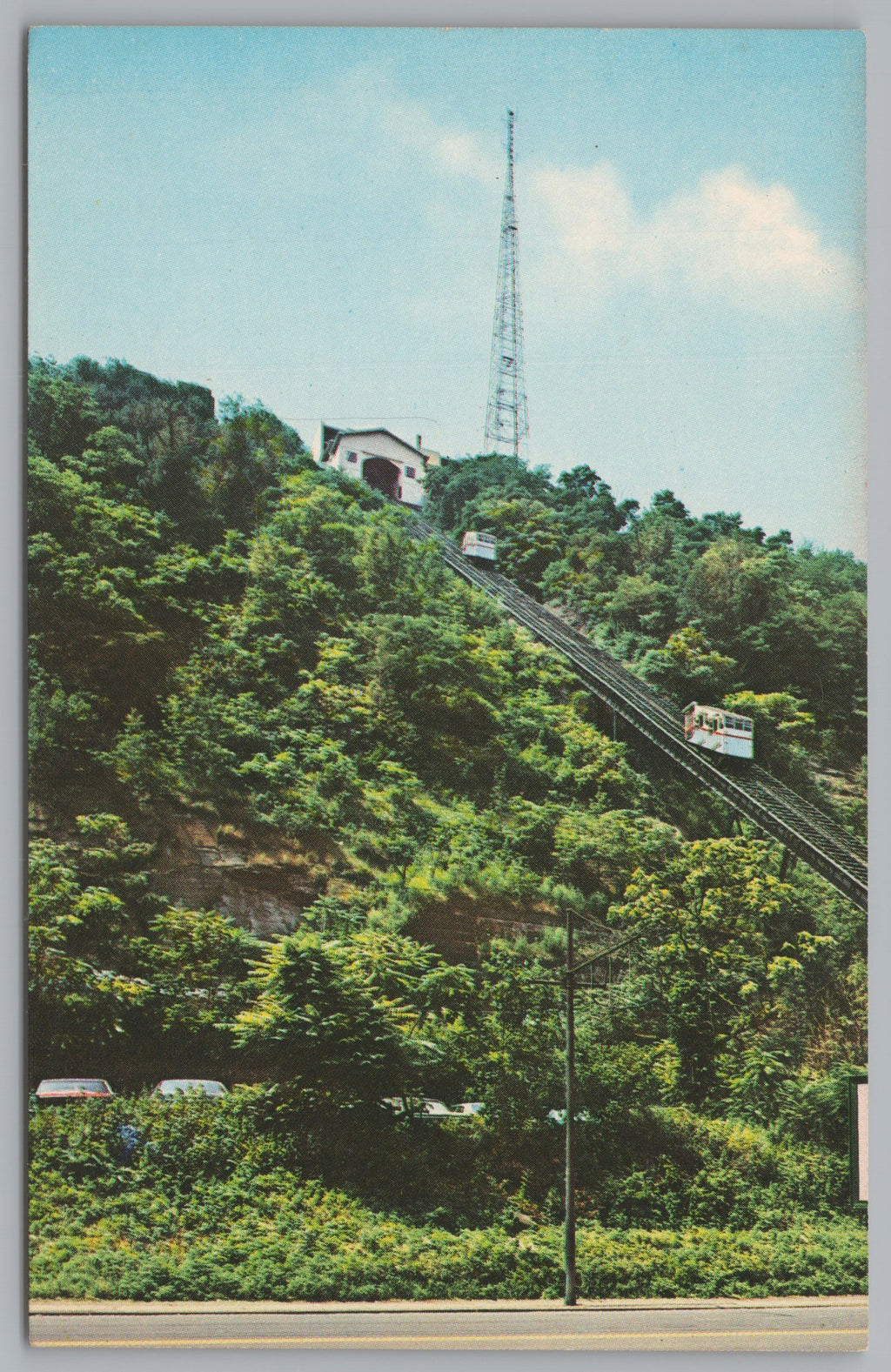 Monongahela Inclined Plane, Pittsburgh, Pennsylvania, Vintage Post Card.