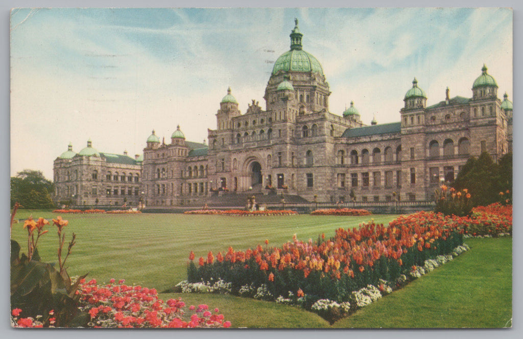 Parliament Buildings, Victoria, BC Vintage Post Card.