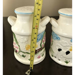 1982 Large Vintage Ceramic Cow Milk Jug Salt & Pepper Shakers Gailstyn Suttton