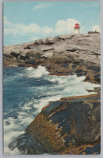 Breakers At Peggy’s Cove, Lighthouse, Nova Scotia, Vintage PC