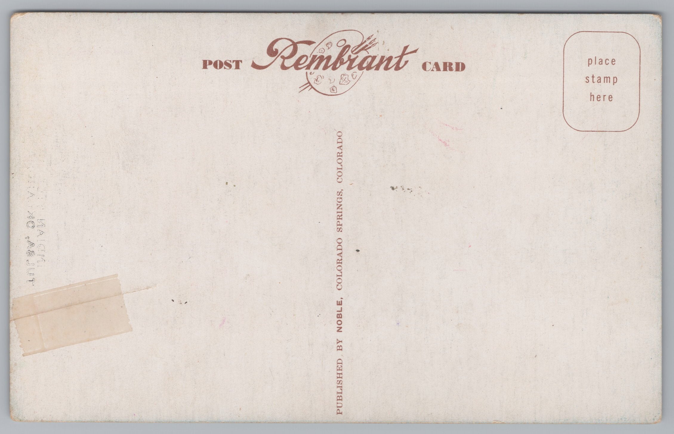 Indian Posing, Tulsa, Oklahoma, Vintage Post Card.