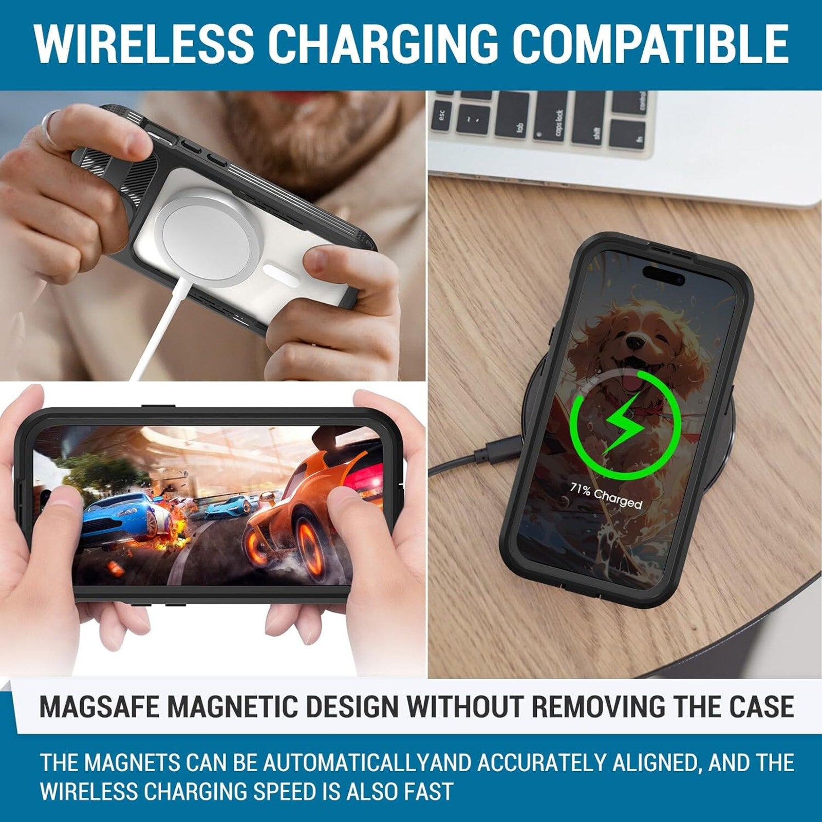 iPhone 15 Case, IP68 Full-Body Rugged Waterproof Shockproof Protective,6H Screen