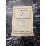 1912 Pennsylvania State Christian Endeavor Union Convent Booklet Wilkes-Barre PA