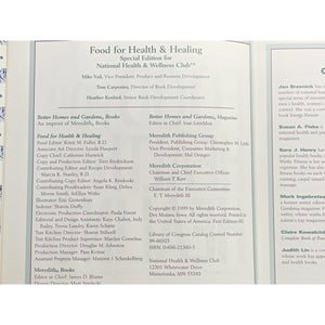 Food for Health and Healing Health & Wellness Reference Library 1999 Hardcover