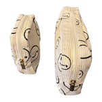 2pcs Corduroy Smile Face Cosmetic Makeup Bags, Aesthetic Organizer Toiletry Bags