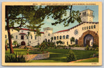 Inner Court, County Courthouse, Santa Barbara, California, USA, Vintage Post Card