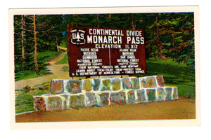 Monarch Pass on the Continental Divide, Colorado, Vintage PC