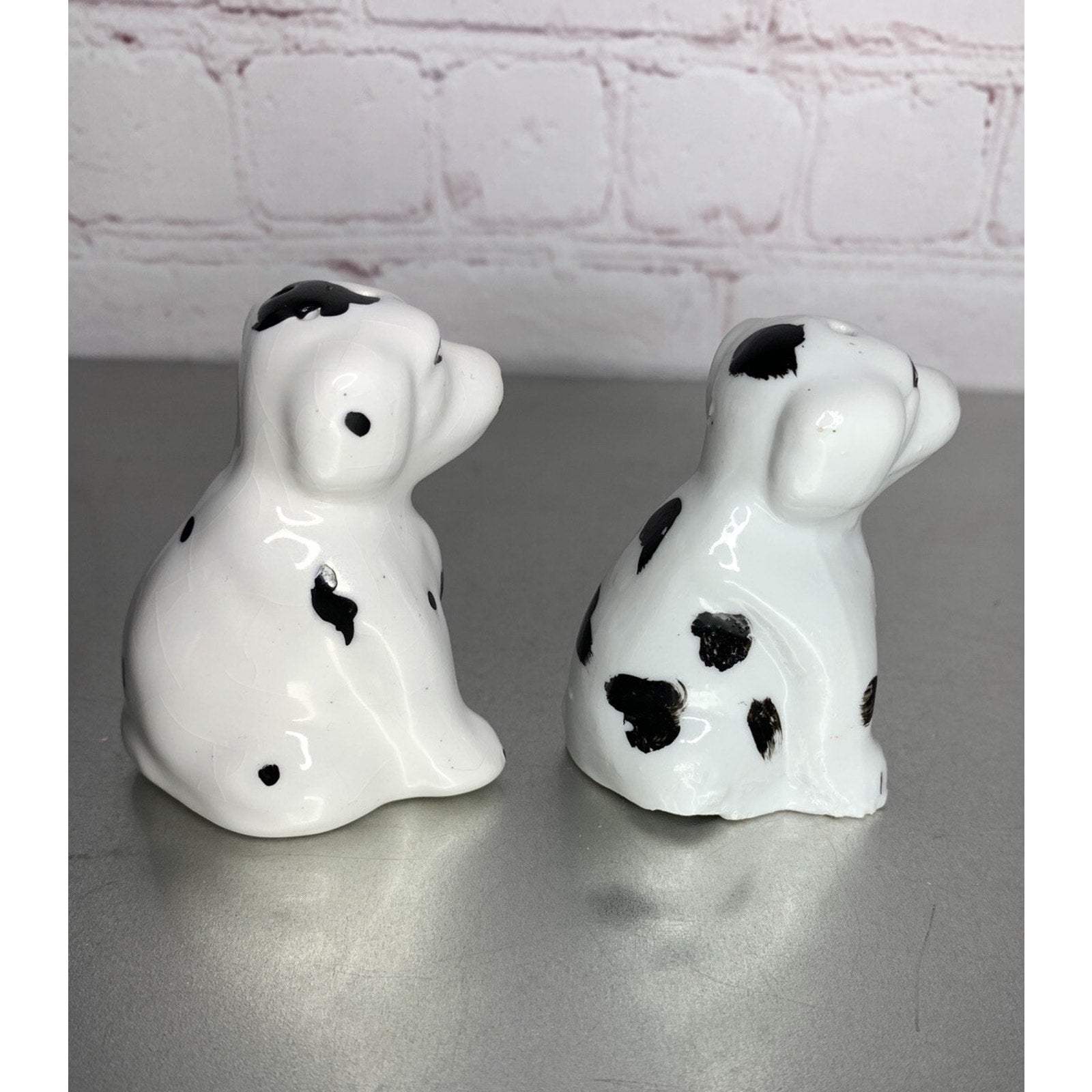 Vintage Dalmatian Dogs Salt & Pepper Shakers Ceramic