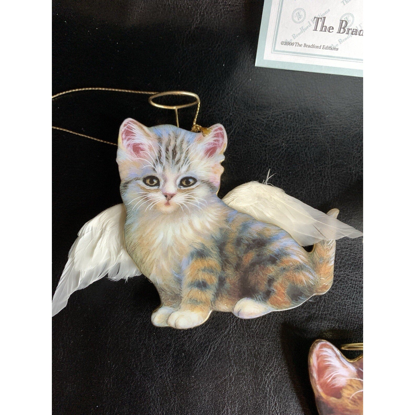 Bradford Editions Purr-fect Little Angels Ornaments (3) Tiger, Socks & Snowy
