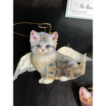 Bradford Editions Purr-fect Little Angels Ornaments (3) Tiger, Socks & Snowy