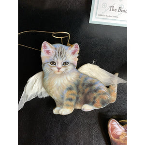 Bradford Editions Purr-fect Little Angels Ornaments (3) Tiger, Socks & Snowy