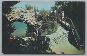 Arch Rock, Mackinac Island, Michigan, Vintage Post Card.