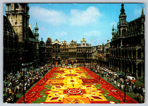 Bruxelles, Brussel, Flower Carpet Vintage Post Card