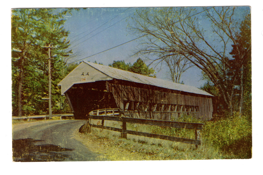 Covered Bridge, Conway, New Hampshire, Vintage Post Card.