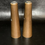 Vintage MCM Teak Wood Salt & Pepper Shakers Tapered