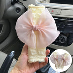 Seat Belt Cover Pad, w/Pink Bow for Women, Soft Seat Belt Covers Set of 2