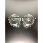 Vintage Wire Bale Clear Plastic Canister Salt & Pepper Shakers Hong Kong