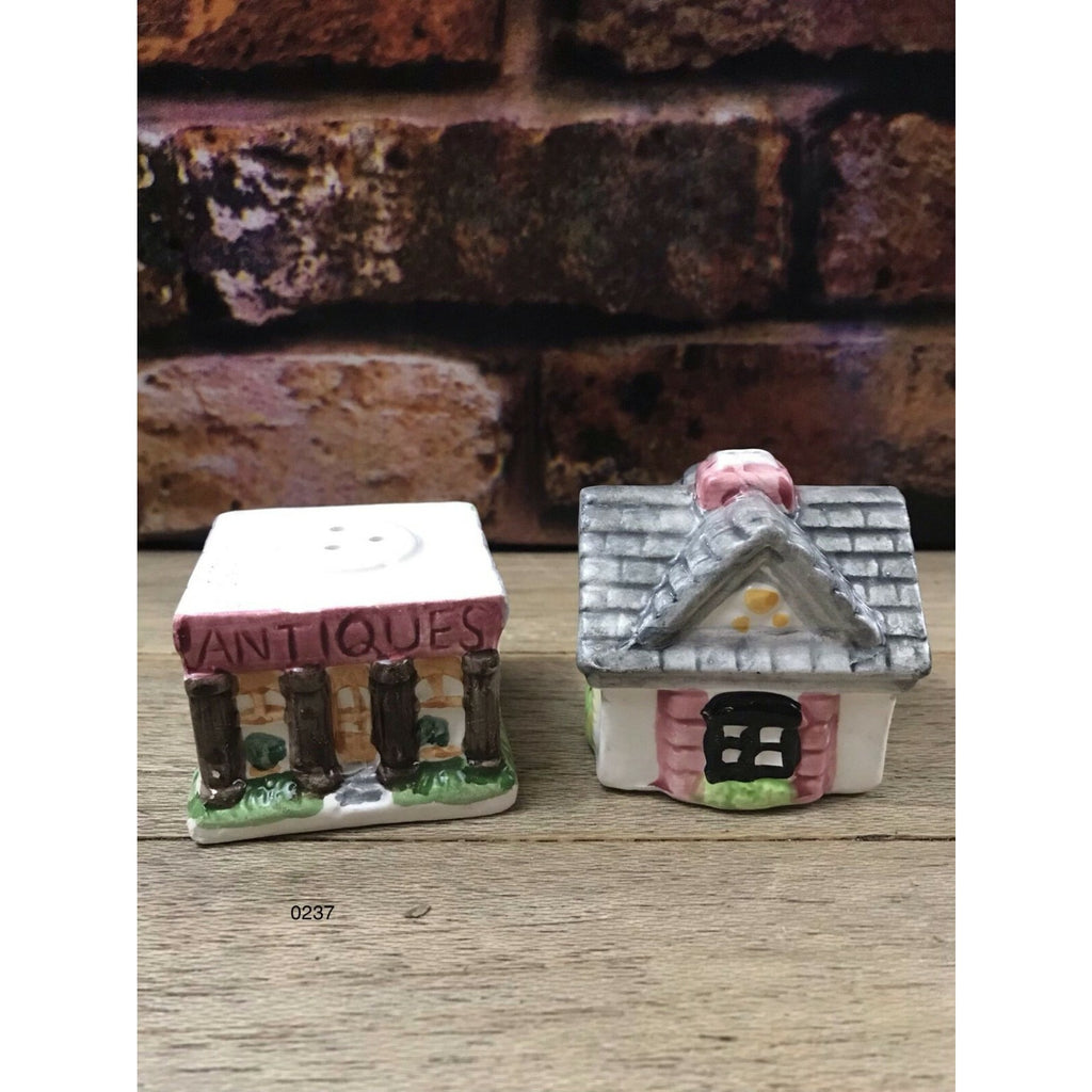 Vintage Ceramic Antique Shop and Cottage Home Salt & Pepper Shakers