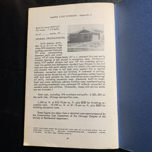 VTG 1962 Residential Appraisal Guide Booklet Society Of Residential Appraisers