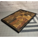 Rustic Carved Wood Art Decor Plaque Handmade Jesus Crucifixion Scene
