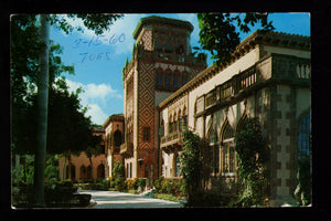 Ringling Residence in Sarasota Florida, Vintage Post Card
