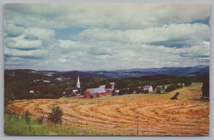 A Country Village, Vermont, United States Of America, Vintage Post Card.