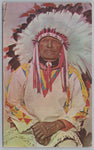 Old Western Chief, Oklahoma, Vintage Post Card.