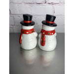 Vintage AMC NY Ceramic Snowman Salt & Pepper Shakers Taiwan 1980s