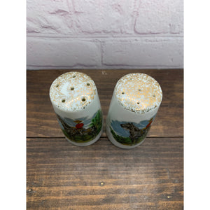 Vintage Canadian Salt & Pepper Shakers, Royal Mounted Police, Maple Leaf- Japan 1950s