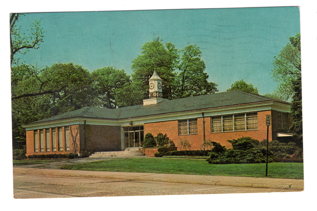 Maplewood Memorial Library, New Jersey, Vintage Post Card.
