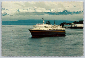 Alaskan Ferry, Boat, Ship, Skagway Alaska Vintage Post Card
