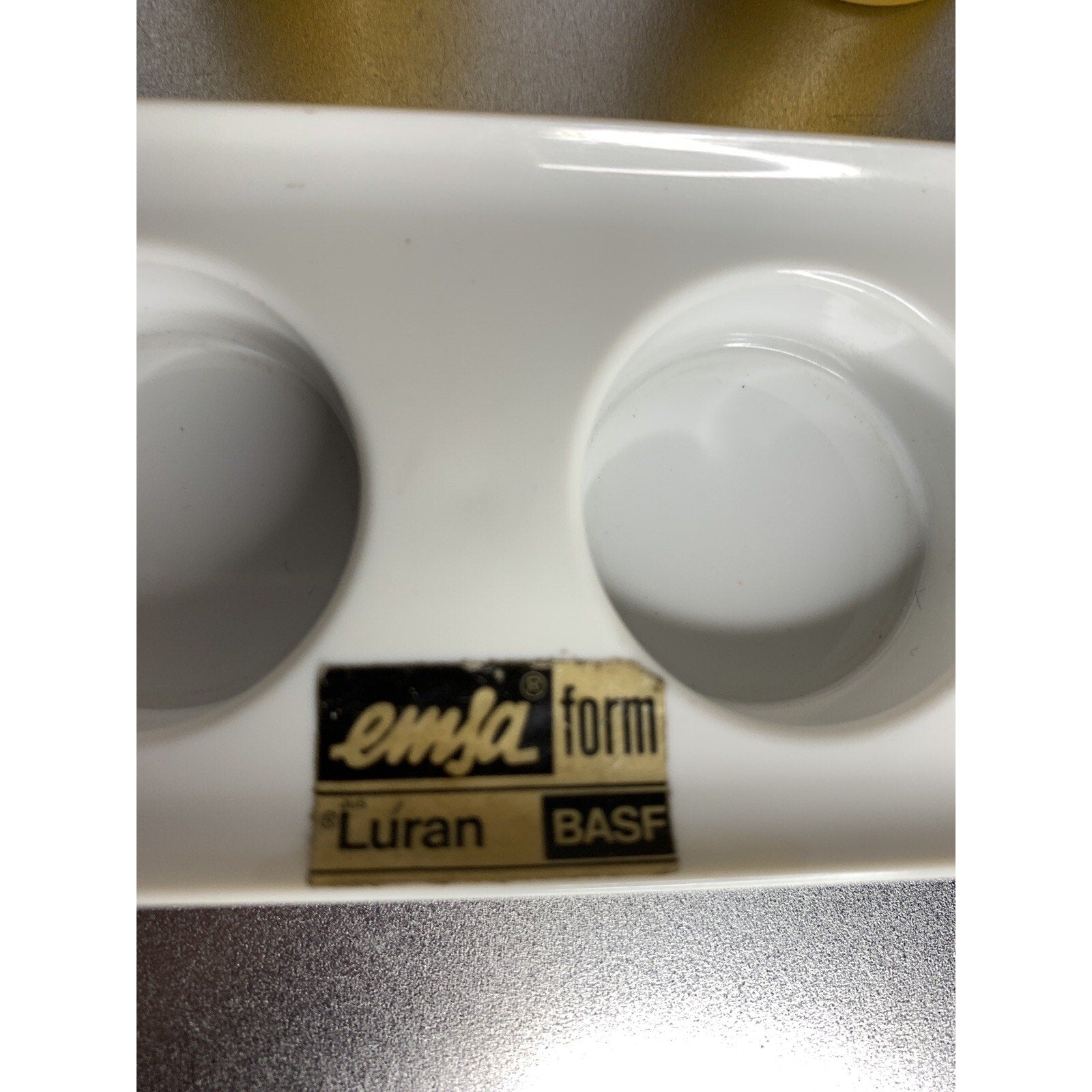 Vintage MCM Plastic Salt & Pepper Shakers Mustard Yellow Luran W. Germany