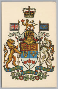 Canadian Coat Of Arm, Ottawa, Canada, Vintage Post Card.