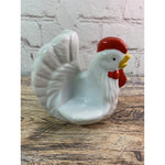 Ceramic Chicken Hen Salt Pepper Shaker Napkin Holder