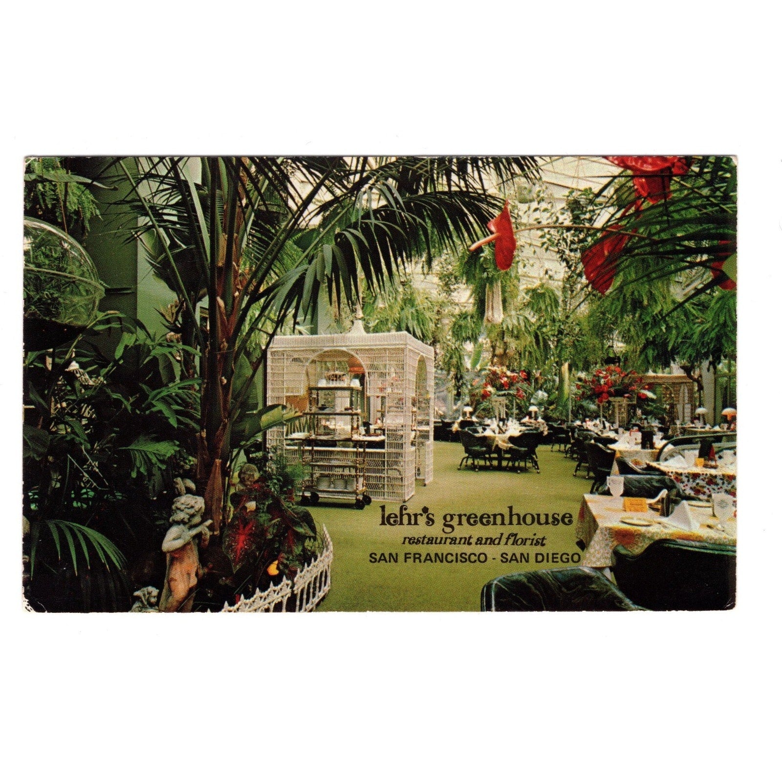 Lehr’s Greenhouse Restaurant & Florist, San Francisco CA Vintage PC