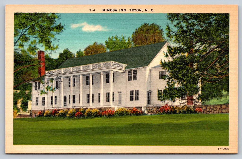 Mimosa Inn, Tyron, North Carolina, USA, Vintage Post Card