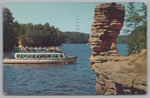 Chief, A Sightseeing Motor Boat At Chimney Rock, Wisconsin Dells, Vintage Post Card