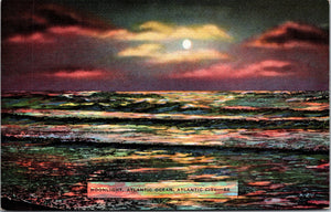 Moonlight Reflection On The Atlantic Ocean, Atlantic City, NJ PC