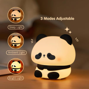 Panda Night Light, LED Squishy Cute Lamp, Night Light for Kids, Silicone