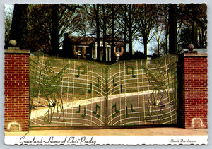 Graceland, Front Gate, Elvis Presley’s House, Vintage Post Card