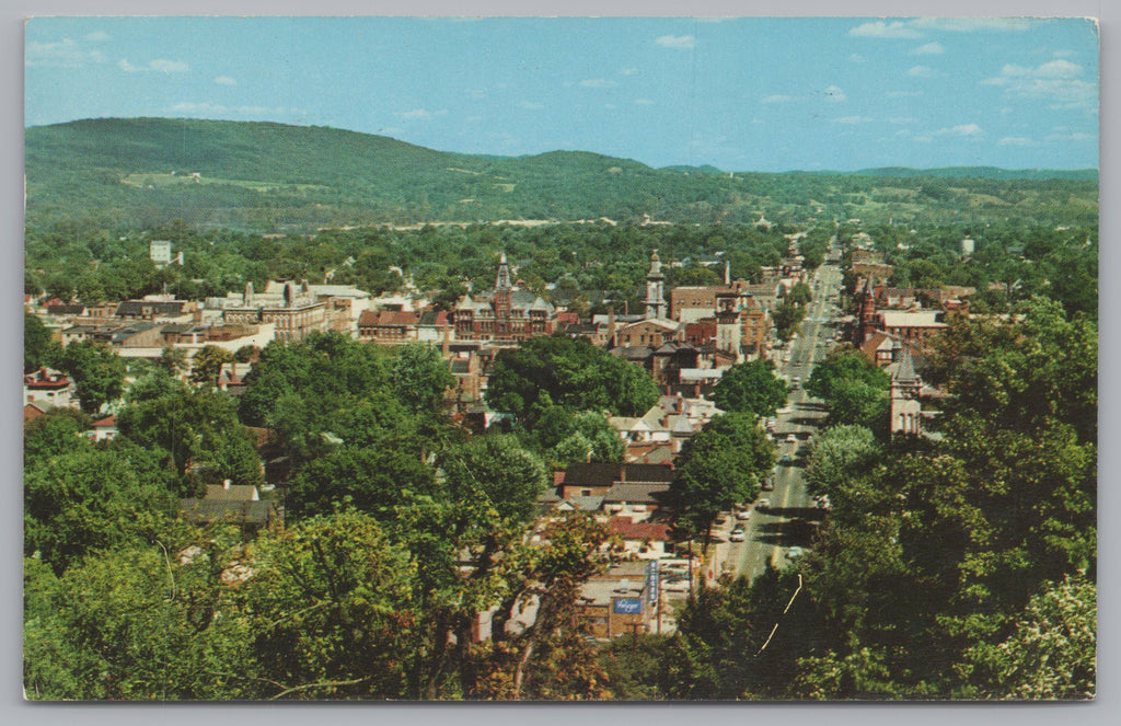 Chillicothe, Tree Top View Of The Heart Of The City, Vintage Post Card.