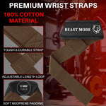 Wrist Lifting Straps for Weightlifting Gym, Deadlift, Workout - Neoprene Padded Cotton, Anti Slip-Blue