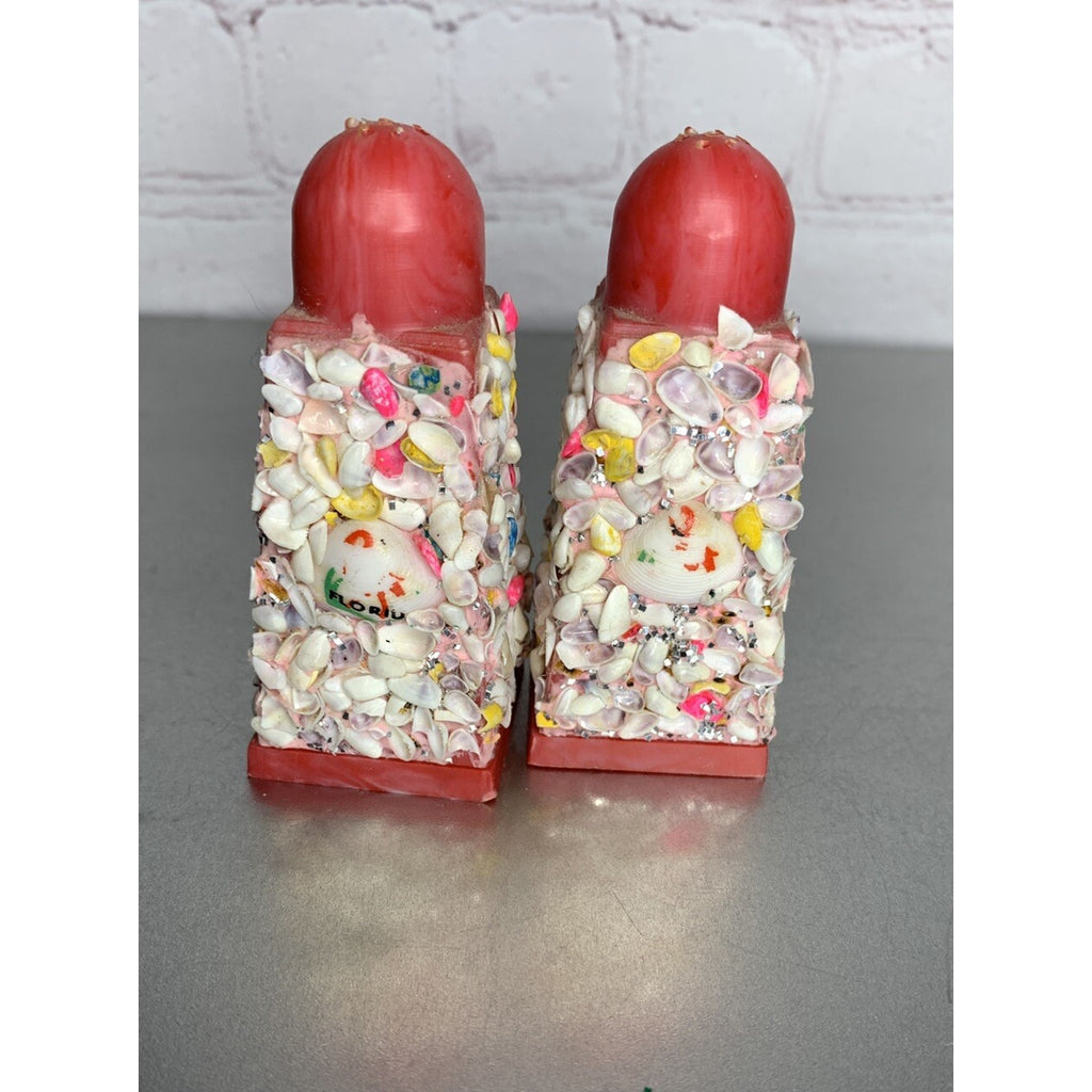 Vintage Florida Shells Salt & Pepper Shaker Souvenir Collectible Plastic