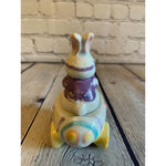 Vintage Ceramic Motorcycle Easter Bunny on Motorcycle Easter Egg-1990’s