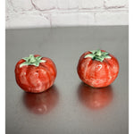 Vintage Mini Tomato Salt & Pepper Shakers Ceramic