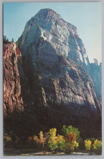 The Great White Throne, Zion National Park, Utah, Vintage Post Card.